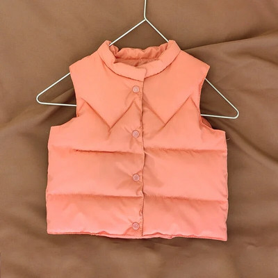 Kórejské detské teplé vesty, zimné dievčatá a chlapci, zahusťovacia vesta, vrchné oblečenie pre deti, dospievajúcich, bavlnené jednofarebné bundy, vesta pre 1-6 rokov