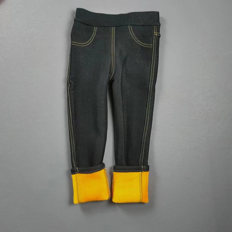 Detské nohavice, dievčenské zimné zahustené legíny, chlapčenské jesenné a zimné teplé nohavice, modré, čierne plyšové ležérne nohavice pre bábätká