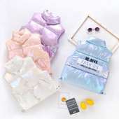 Tüdrukute poiste beebide laste sulevest vest 2023 kirjadega soe pluss paks talvesügis välijope kardigan lasteriie