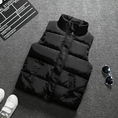 Chlapci, dievčatá, zima, jeseň, páperová vesta, detská teplá vesta, vrchné oblečenie, detská bunda pre 3, 4, 5, 6, 7, 8, 9, 10 rokov