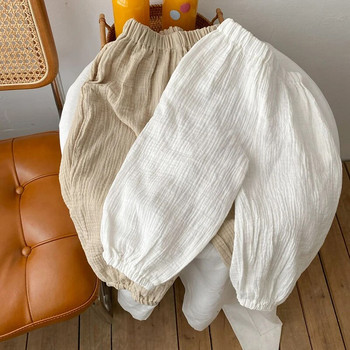 Παιδικό παντελόνι από 100% βαμβακερό διπλό γάζα Άνοιξη Καλοκαίρι Νέα για αγόρια και κορίτσια Casual ιαπωνικό μασίφ παντελόνι Baby Bloomers WTP110