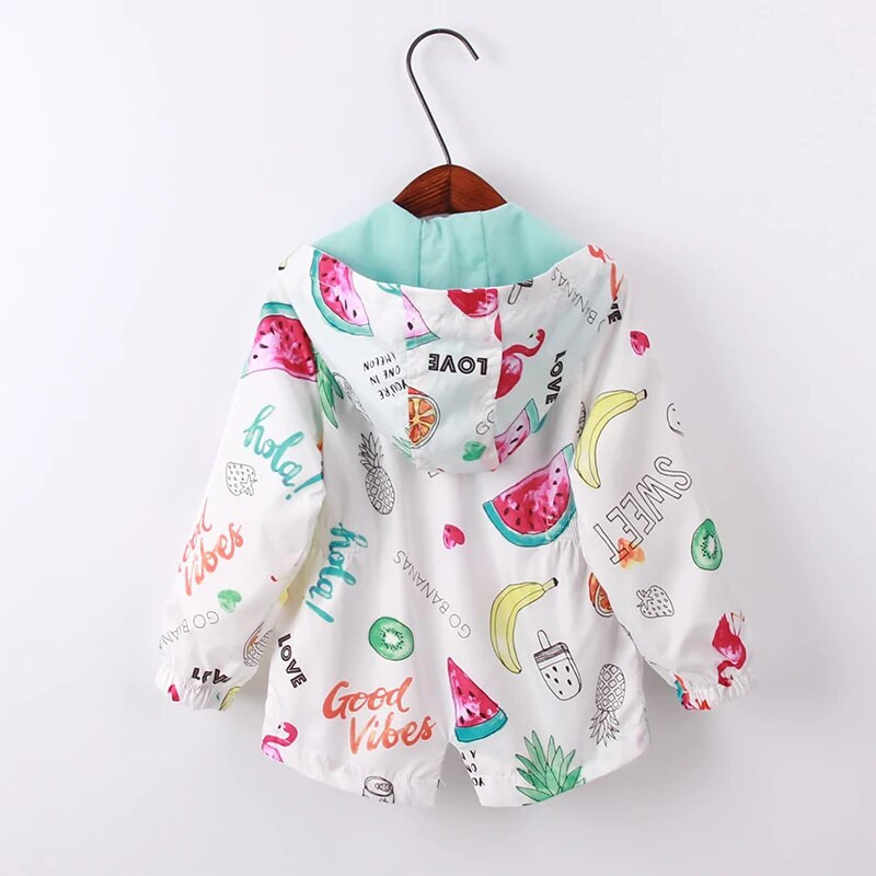 Letné dievčenské kabáty s podšívkou zo sieťoviny, detská bunda pre dievčatá 2-7 rokov, jesenné oblečenie 2022 pre batoľatá, dlhý dievčenský trenčkot s kapucňou