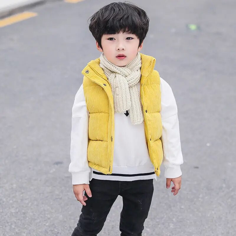 2-10 rokov Detské chlapčenské dievčenské vesty, topy, zahusťovacia vesta, ležérne oblečenie bez rukávov, jeseň/zima, detské dievčenské kabáty, oblečenie, outfity