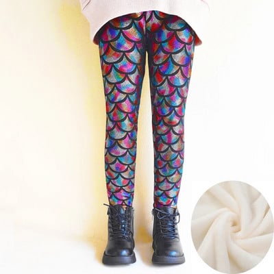 Sügis Talv Paks soe fliis Lapsed Tüdrukud Retuusid Läikiv Kuld Hõbedane Pikad Lapsed Poistele Punkpüksid