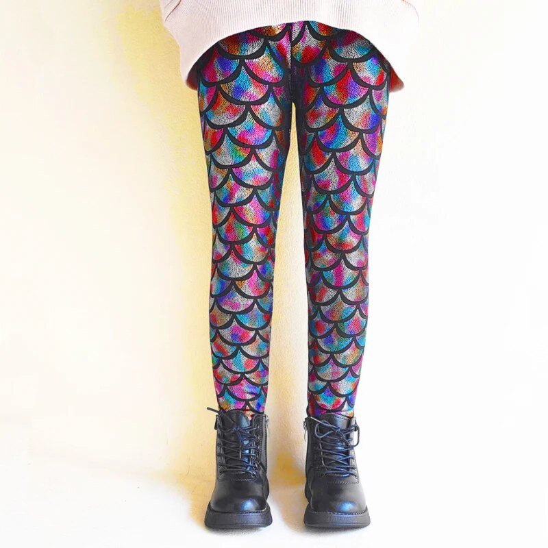 Sügis Talv Paks soe fliis Lapsed Tüdrukud Retuusid Läikiv Kuld Hõbedane Pikad Lapsed Poistele Punkpüksid