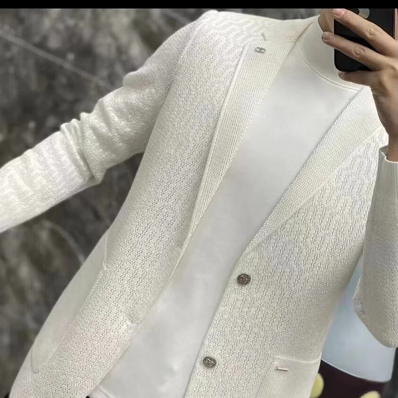 Kevadine soliidne Jacquard bleiserid ülikond, mood Lihtne ärireväär, vabaaja vabaaja jakid, meeste mantlid, meeste riided