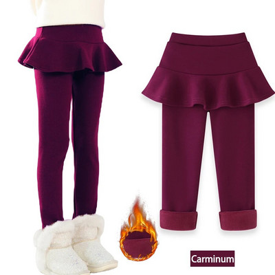 SheeCute Toddler Girls soojad fliisist säärised seelikuga Lastele Puuvillane samet Paksud seelikupüksid WCH1024