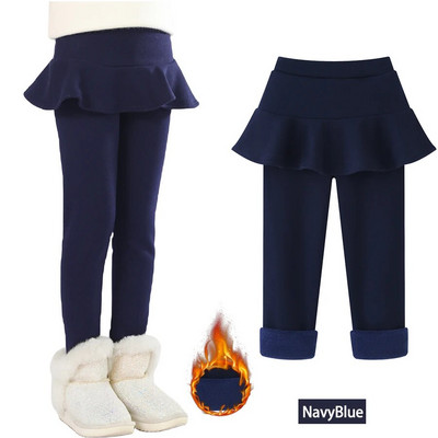 SheeCute Toddler Girls soojad fliisist säärised seelikuga Lastele Puuvillane samet Paksud seelikupüksid WCH1024