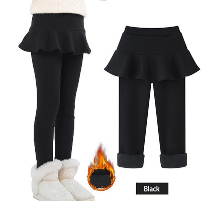 SheeCute Toddler Girls soojad fliisist säärised seelikuga Lastele Puuvillane samet Paksud seelikupüksid WCH1024