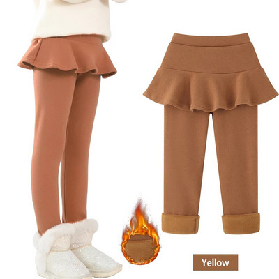 SheeCute Toddler Girls soojad fliisist säärised seelikuga Lastele Puuvillane samet Paksud seelikupüksid WCH1024