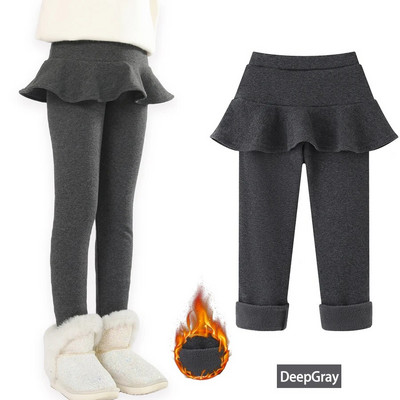 SheeCute Toddler Girls soojad fliisist säärised seelikuga Lastele Puuvillane samet Paksud seelikupüksid WCH1024