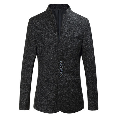 4 culori pentru bărbați, culoare solidă, costum cu guler stand, stil chinezesc, blazer slim fit pentru bărbați, sacou ZhongShan, costum tunică chinezească, dintr-o bucată