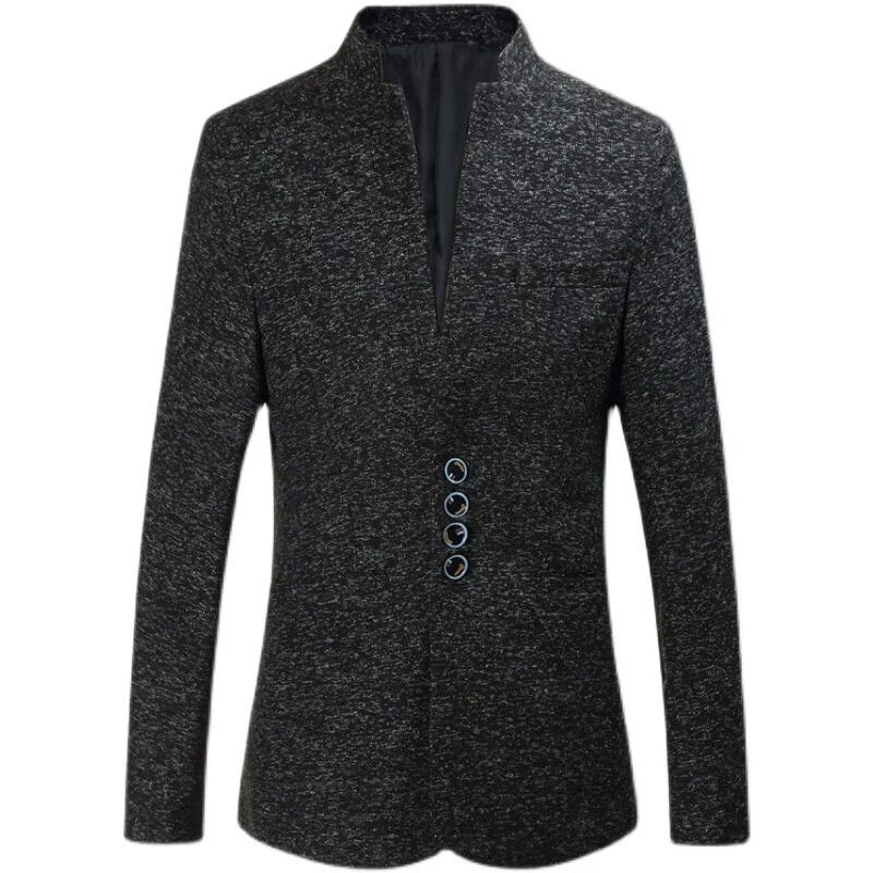 4Color meeste ühevärviline krae ülikond Hiina stiilis Slim Fit bleiser meessoost ZhongShan ülikond jakk Hiina tuunika ülikond ühes tükis