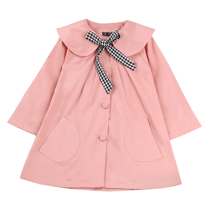 Zimski kaputi za djevojčice, mala djeca, dojenčad, djevojčice, karirana kišna jakna s mašnom, zimski kaputi, vanjska odjeća, odjeća