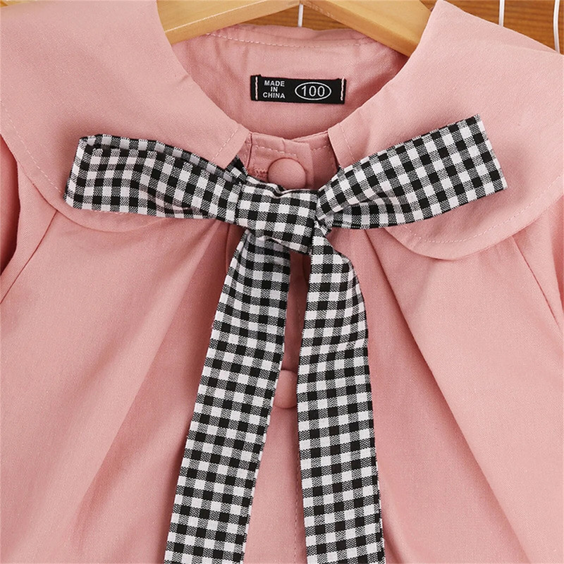 Zimski kaputi za djevojčice, mala djeca, dojenčad, djevojčice, karirana kišna jakna s mašnom, zimski kaputi, vanjska odjeća, odjeća