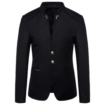 Stil chinezesc Mandarin Guler Stand Business Casual Nunta Blazer Slim Fit Barbati Costum Ocazional Jacheta Masculin Palton 4XL