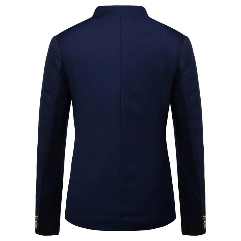 Kinietiško stiliaus mandarinų apykaklė Verslo laisvalaikio vestuvėms Slim Fit Blazer Vyriškas laisvalaikio kostiumas Striukė Vyriškas paltas 4XL