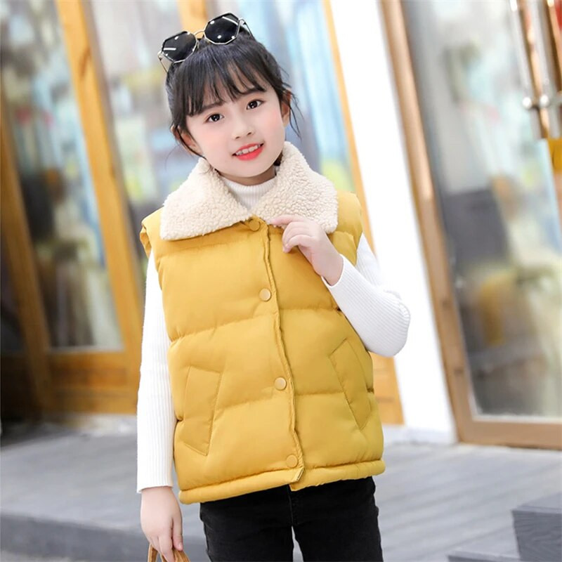 Sügistalvine soe paks vest uued poisid tüdrukud varrukateta kapuutsiga vest jakk Multikas mantel Laste soe vest Välisriided