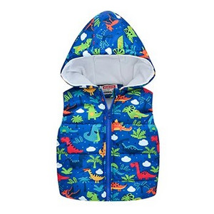 Talvised imikud poisid tüdrukud, soe vest, mantel, mood, armas multifilm, lasteriided, varrukateta, kapuutsiga jakk, puuvillased beebiriided