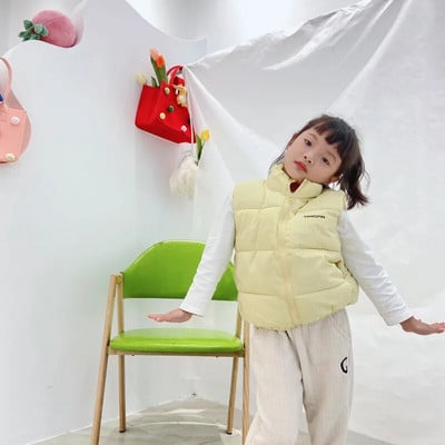 Jesenné a zimné detské vesty, kabáty, dievčenské teplé vesty, zimné chlapčenské zahusťovacie vesty, detské vrchné oblečenie, vesty, bavlnené bundy, unisex, 2-8 rokov