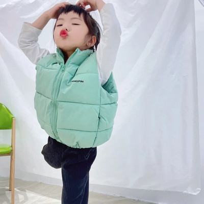 Jesenné a zimné detské vesty, kabáty, dievčenské teplé vesty, zimné chlapčenské zahusťovacie vesty, detské vrchné oblečenie, vesty, bavlnené bundy, unisex, 2-8 rokov