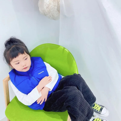 Jesenné a zimné detské vesty, kabáty, dievčenské teplé vesty, zimné chlapčenské zahusťovacie vesty, detské vrchné oblečenie, vesty, bavlnené bundy, unisex, 2-8 rokov