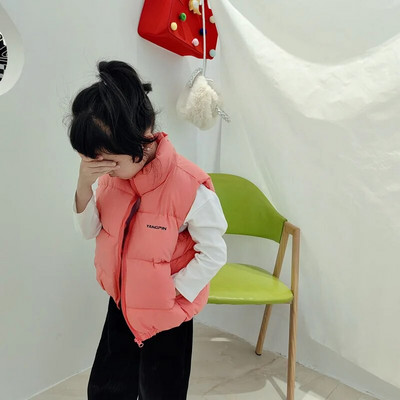 Jesenné a zimné detské vesty, kabáty, dievčenské teplé vesty, zimné chlapčenské zahusťovacie vesty, detské vrchné oblečenie, vesty, bavlnené bundy, unisex, 2-8 rokov