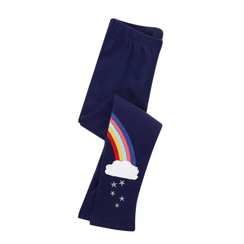 Jumping Meters Baby Leggings Παντελόνι για Φθινόπωρο Άνοιξη Παιδικά Ρούχα Ζώα Κέντημα Hot Selling Μικρό Skinny Παντελόνι Κορίτσια