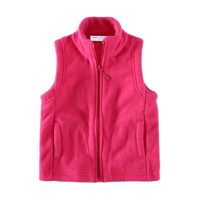 Mudkingdom drăguț fete băieți fleece vest lejer cu fermoar complet jachetă fără mâneci haine copii haină solidă pentru copii mici toamnă iarnă