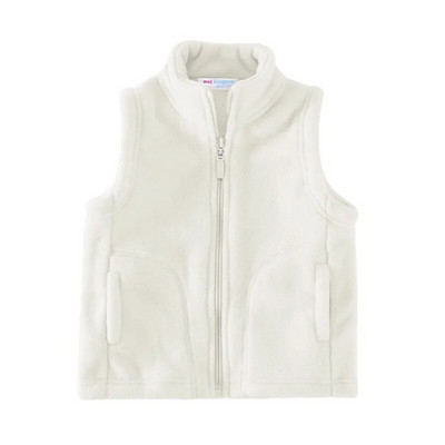 Mudkingdom drăguț fete băieți fleece vest lejer cu fermoar complet jachetă fără mâneci haine copii haină solidă pentru copii mici toamnă iarnă