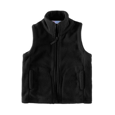 Mudkingdom drăguț fete băieți fleece vest lejer cu fermoar complet jachetă fără mâneci haine copii haină solidă pentru copii mici toamnă iarnă