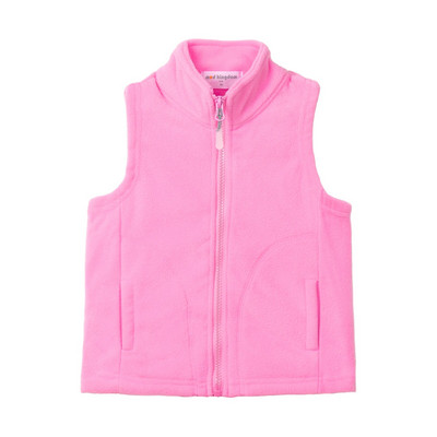 Mudkingdom drăguț fete băieți fleece vest lejer cu fermoar complet jachetă fără mâneci haine copii haină solidă pentru copii mici toamnă iarnă
