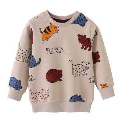 Jumping Meters Nový prírastok Jesenné jarné zvieratá Chlapci Dievčenské mikiny s dlhým rukávom Detské oblečenie Detské športové tričká