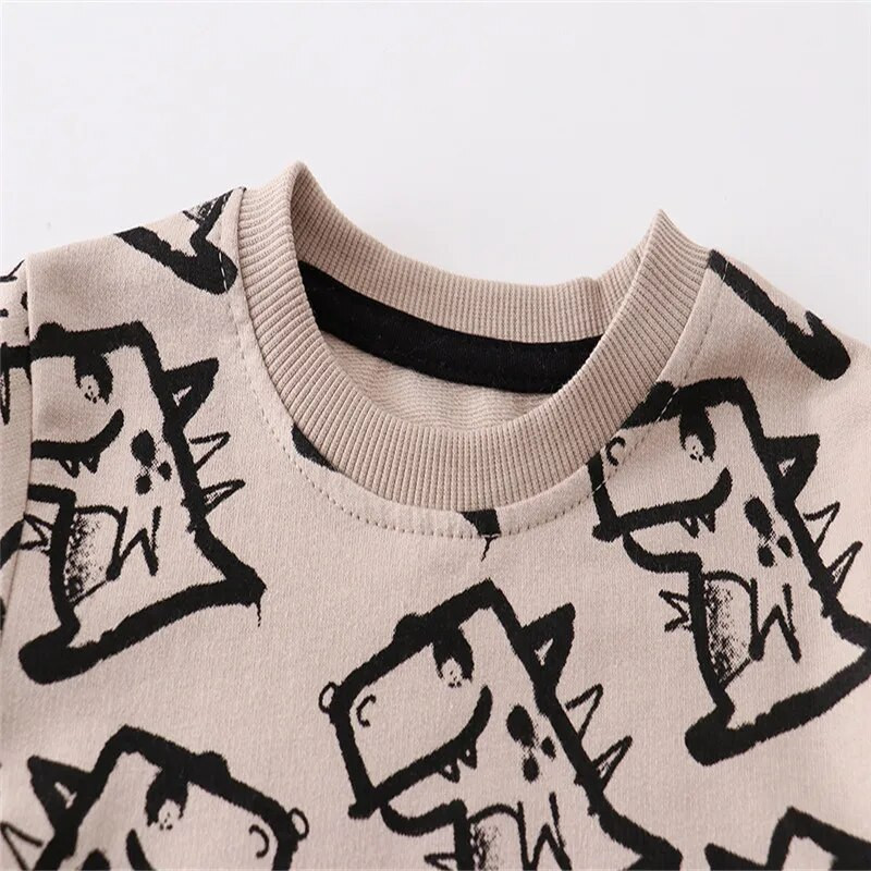 Jumping Meters Nový prírastok Jesenné jarné zvieratá Chlapci Dievčenské mikiny s dlhým rukávom Detské oblečenie Detské športové tričká