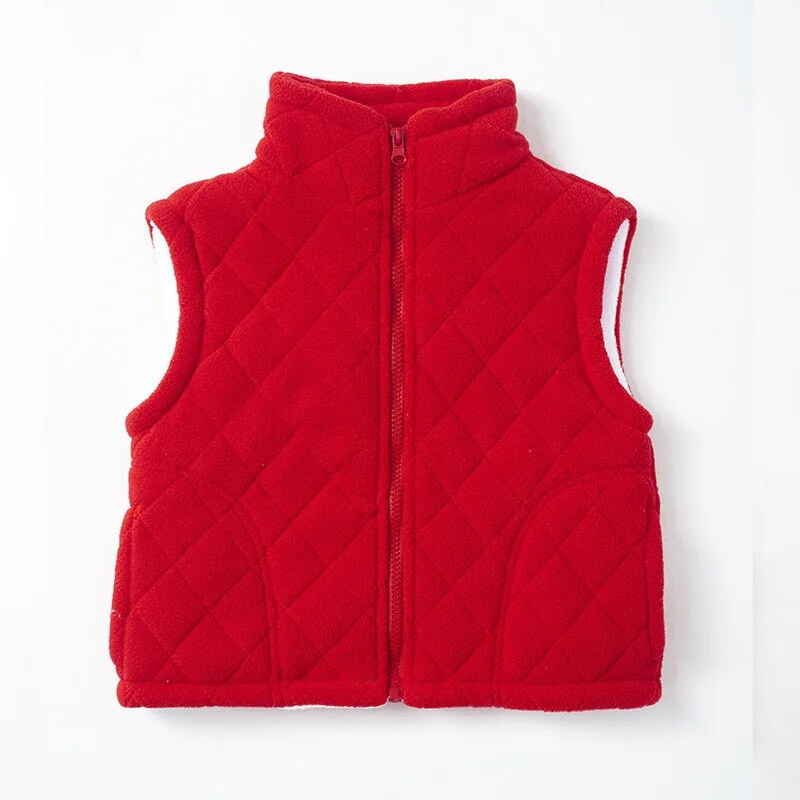 Lastevestid Soe sügistalvine kandmine Paksendatud fliis Kolmekihiline puuvillane jope Uus populaarne lastevest