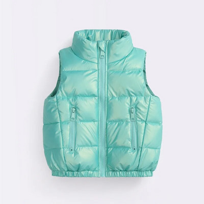 Φθινοπωρινό Παιδικό Ζεστό Παχύ Γιλέκο Βρεφικό Γιλέκο Παιδικό Πανωφόρι Παλτό Βρεφικά Ρούχα Χειμώνα Αγόρια Κορίτσι Γυαλιστερό πουπουλένιο γιλέκο