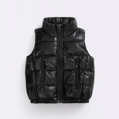 Φθινοπωρινό Παιδικό Ζεστό Παχύ Γιλέκο Βρεφικό Γιλέκο Παιδικό Πανωφόρι Παλτό Βρεφικά Ρούχα Χειμώνα Αγόρια Κορίτσι Γυαλιστερό πουπουλένιο γιλέκο