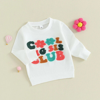 2023-09-05 Lioraitiin 0-4Y Φθινόπωρο Παιδική μπλούζα για κορίτσια Μπλουζάκια Μακρυμάνικα με μοτίβο πουλόβερ Casual μπλουζάκια