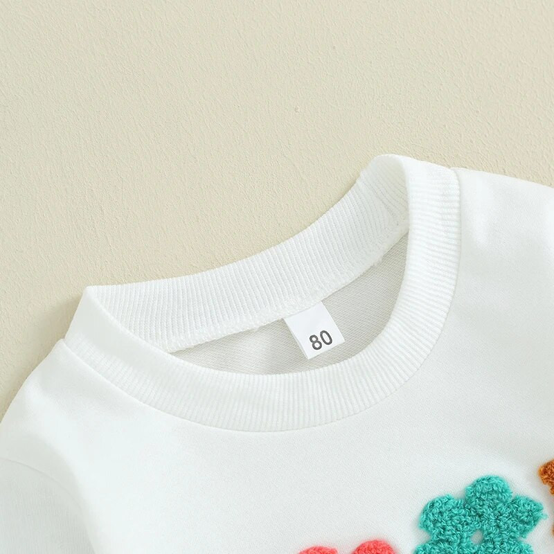 2023-09-05 Lioraitiin 0-4Y Rudens vaikams Mergaičių megztiniai marškinėliai ilgomis rankovėmis Raidžių raštas Megztinis laisvalaikio viršūnės