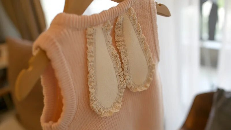 2023 noua toamnă pentru fete pulover vestă drăguț iepure fundă cardigan fete tricotaje top bebeluș copii îmbrăcăminte fete moda copii ținute