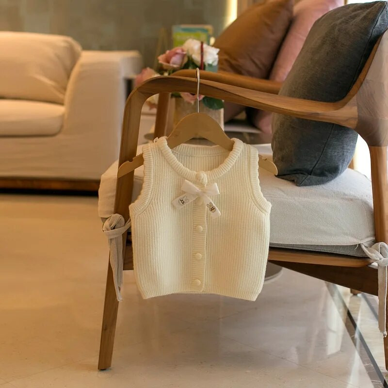 2023 noua toamnă pentru fete pulover vestă drăguț iepure fundă cardigan fete tricotaje top bebeluș copii îmbrăcăminte fete moda copii ținute