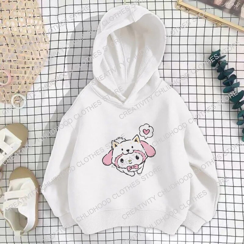 Meloodiad Lapsed Pusad Tüdrukutele Poiss Pullover Pochaccos Purins Hellokittys Lapsed Anime Vabaajarõivad Multikad Pusad Topid