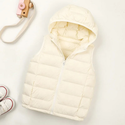 Ülikerge kapuutsiga laste pardi sulevest 2023, uus sügistalvine kaasaskantav laste vest poistele, tüdrukutele, beebi jope jakk