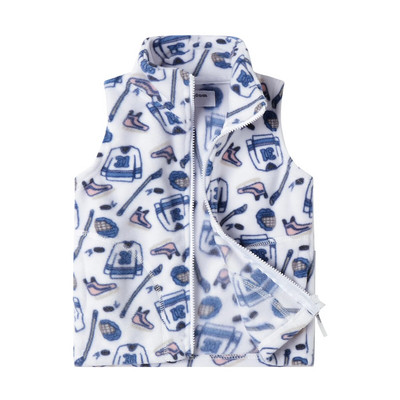 Detské vesty Mudkingdom, jesenné a zimné flísové detské vrchné oblečenie, kabáty, ľahké, ležérne, roztomilé bodkované vzory pre chlapcov a dievčatá