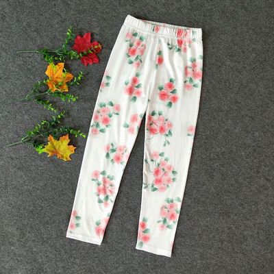 Desene animate de primăvară cu model unicorn jambiere pentru copii, bumbac, imprimeu floral, pantaloni pentru fetițe, pantaloni pentru copii, 10 ani