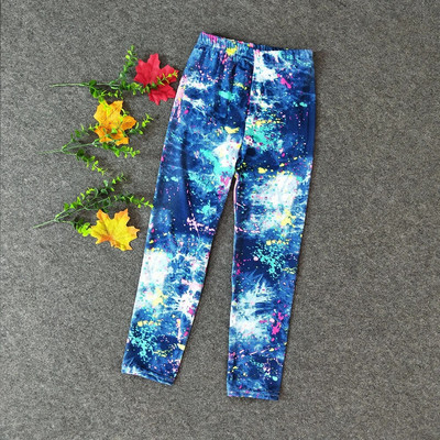 Desene animate de primăvară cu model unicorn jambiere pentru copii, bumbac, imprimeu floral, pantaloni pentru fetițe, pantaloni pentru copii, 10 ani