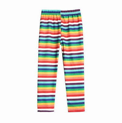 Desene animate de primăvară cu model unicorn jambiere pentru copii, bumbac, imprimeu floral, pantaloni pentru fetițe, pantaloni pentru copii, 10 ani