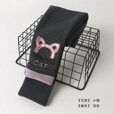 Dievčenské zimné teplé nohavice, detské plus zamatové zahusťovacie nohavice, bavlnené mašľové detské flísové nohavice, úzke nohavice pre dievčatá