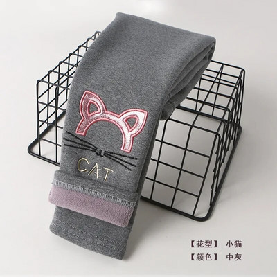 Dievčenské zimné teplé nohavice, detské plus zamatové zahusťovacie nohavice, bavlnené mašľové detské flísové nohavice, úzke nohavice pre dievčatá