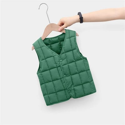 Detská vesta, zimný kabát, detská bunda bez rukávov, vesta pre dievčatá, chlapcov, bundy, kabáty, batoľatá, teplé vrchné oblečenie pre dojčatá M108